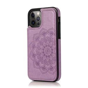 iPhone 12 ProMax Wallet Case Purple